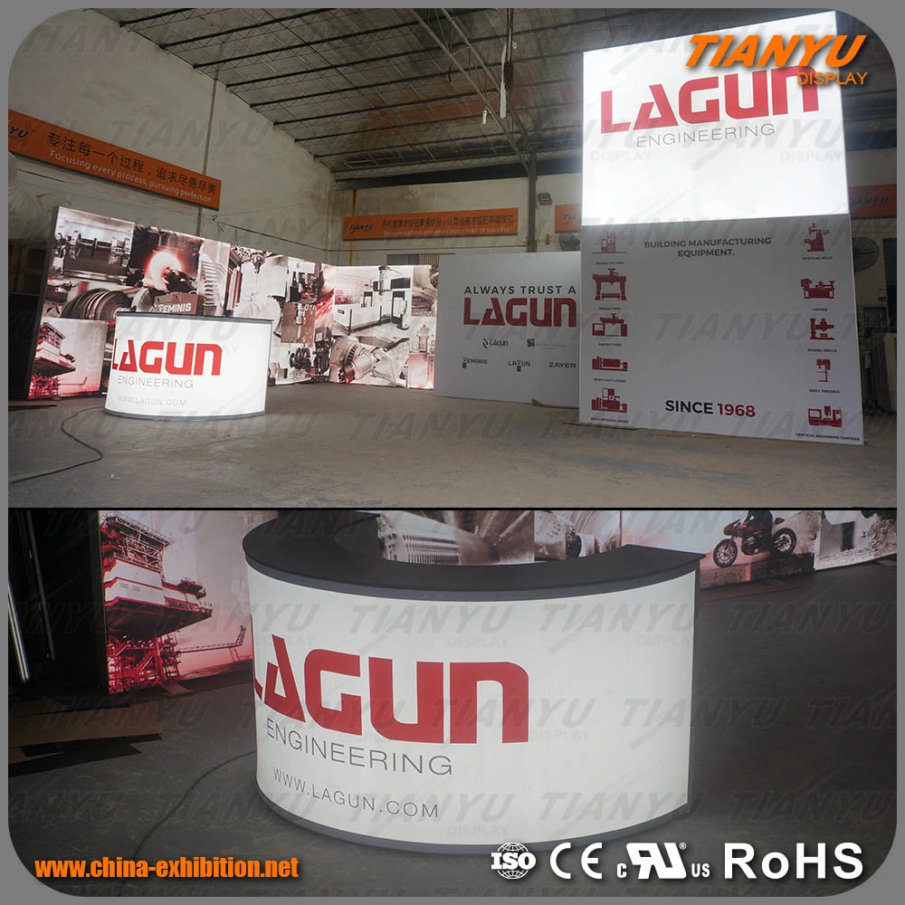 Stretch Fabric Trade Show Displays Aluminum Tension Fabric System Fabric Tube Display