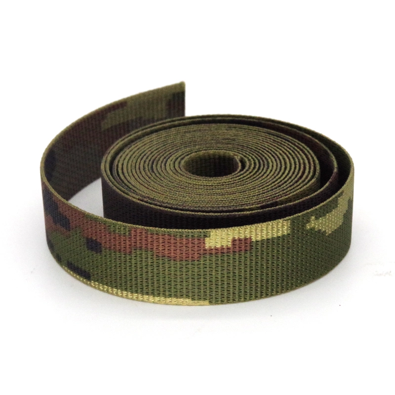 Factory Custom Printed Polyester Nylon Camo Webbing Tape Strap