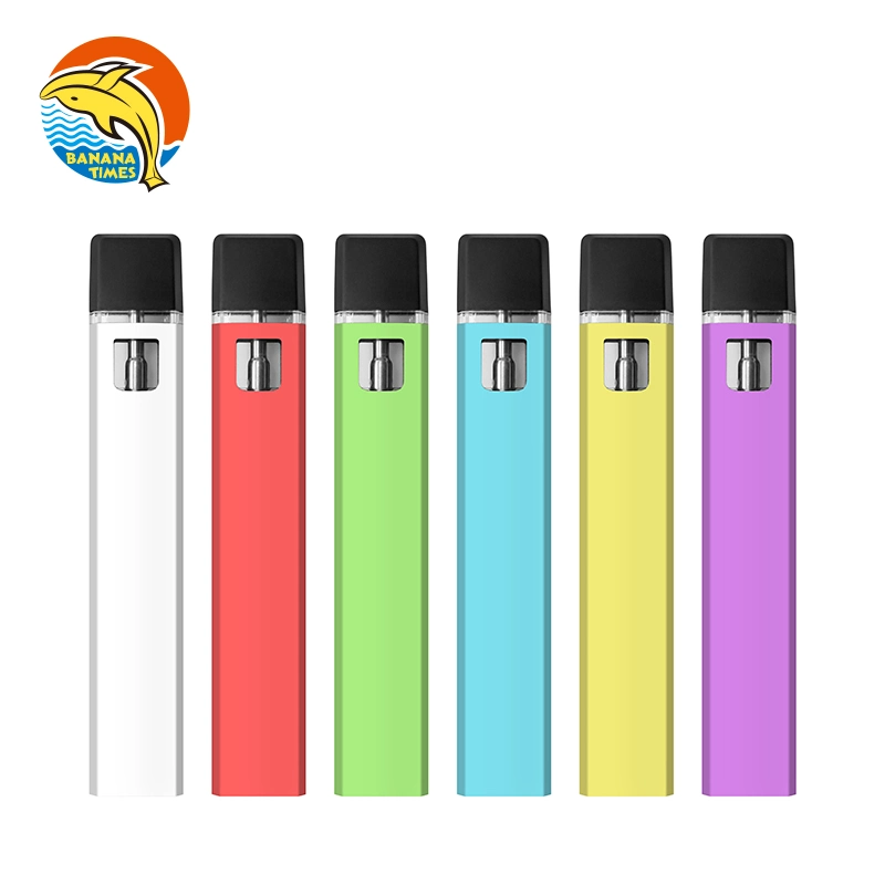 شعار Bananatmes مخصص 1ml Vape 280mAh جهاز التبخير القابل للاستخدام مرة واحدة لمدة الزيت السميك