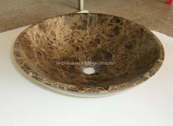 Brown Emperador Marble Oval/Round/Square Bathroom/Kitchen/Washroom/Restroom/Toilet Vessel Sink Bowl Basin