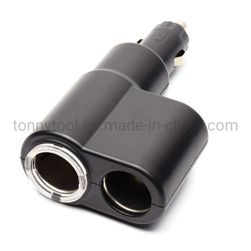 Adaptador de divisor de cargador de coche, toma de CC Multi conector hembra de coche encendedor de cigarrillos divisor de cargador de coche doble toma de alimentación divisor de salida