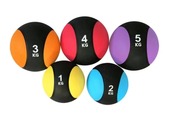 High-Quality Gym Equipment Two Color Rubber Weight Ball Medicine Ball Fitness Yoga Ball