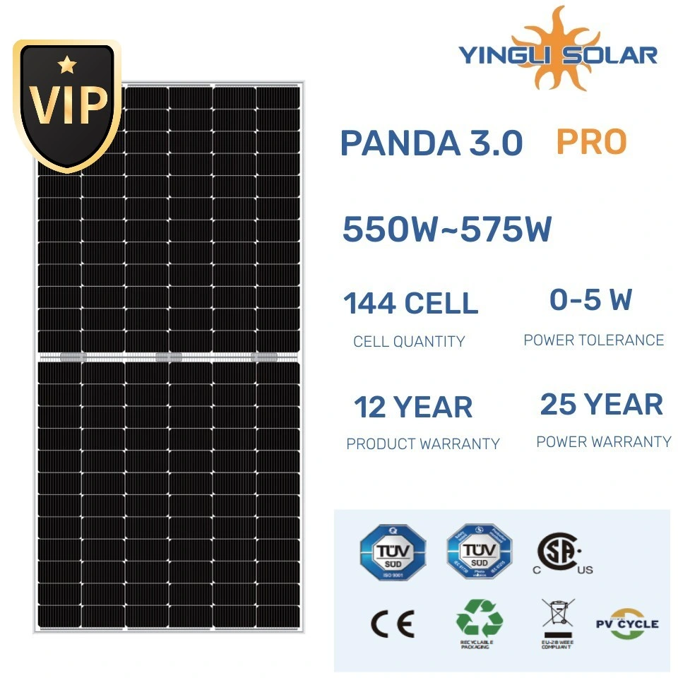 Module PV pour système solaire 550W 555W 560W 565W Cellule solaire à panneau 570 W.