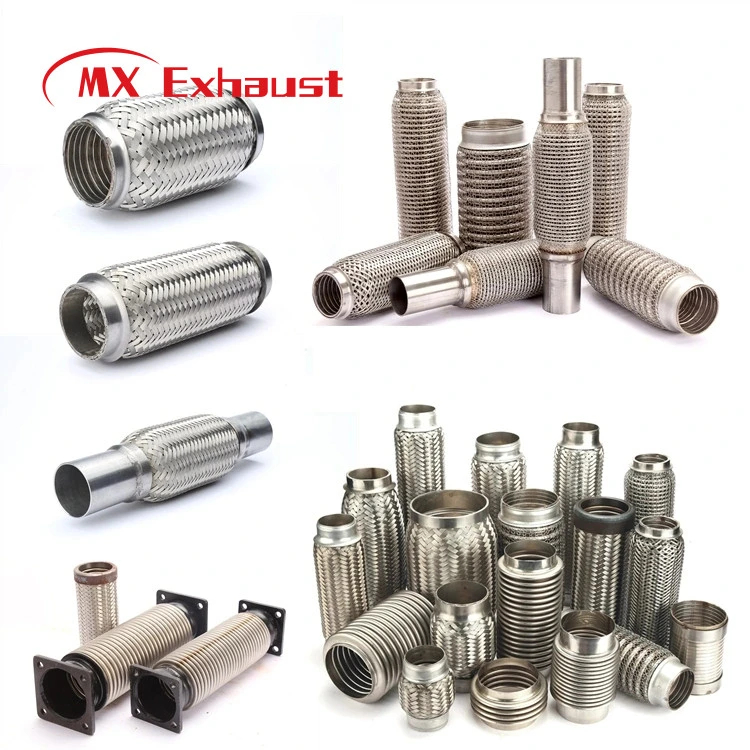 Stainless Steel Flex Muffler Flexible Exhaust Pipe with Bellows/Interlock/Outer Wire Mesh