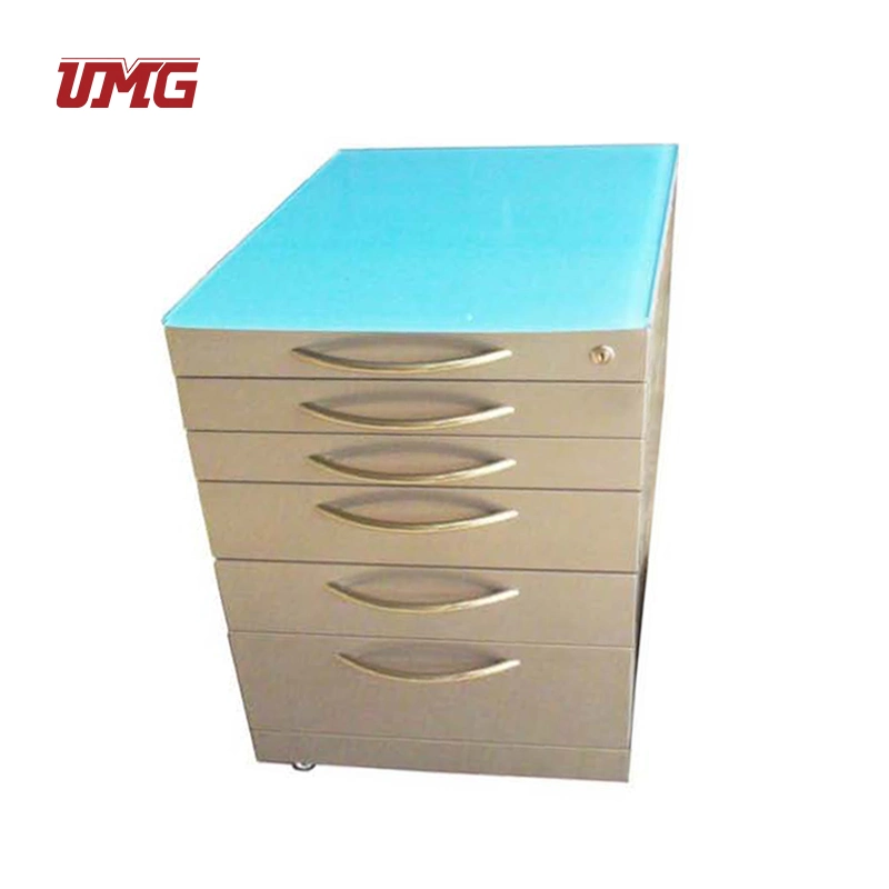 Dental Cabinet Durable Glass 5 Drawer Dental Furniture (UM-010H)