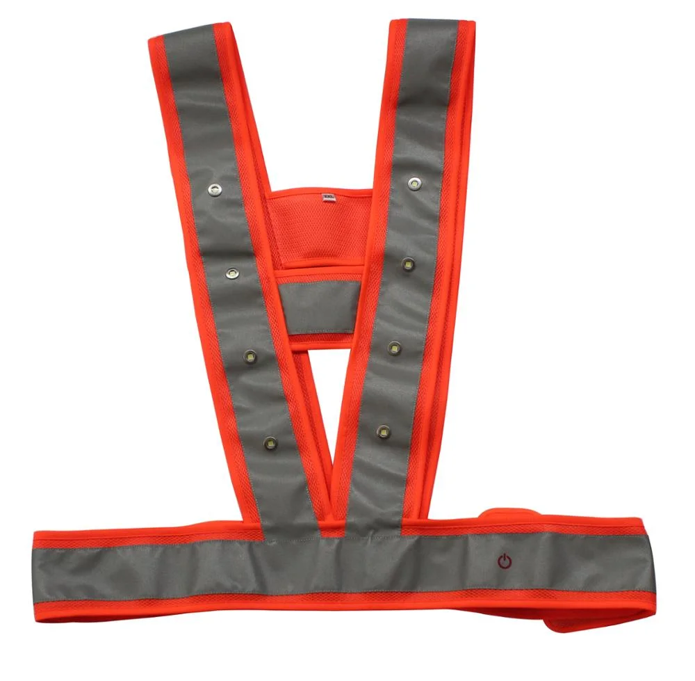 Luz LED Hi-Visibility recargables USB Ropa de trabajo de seguridad para los adultos