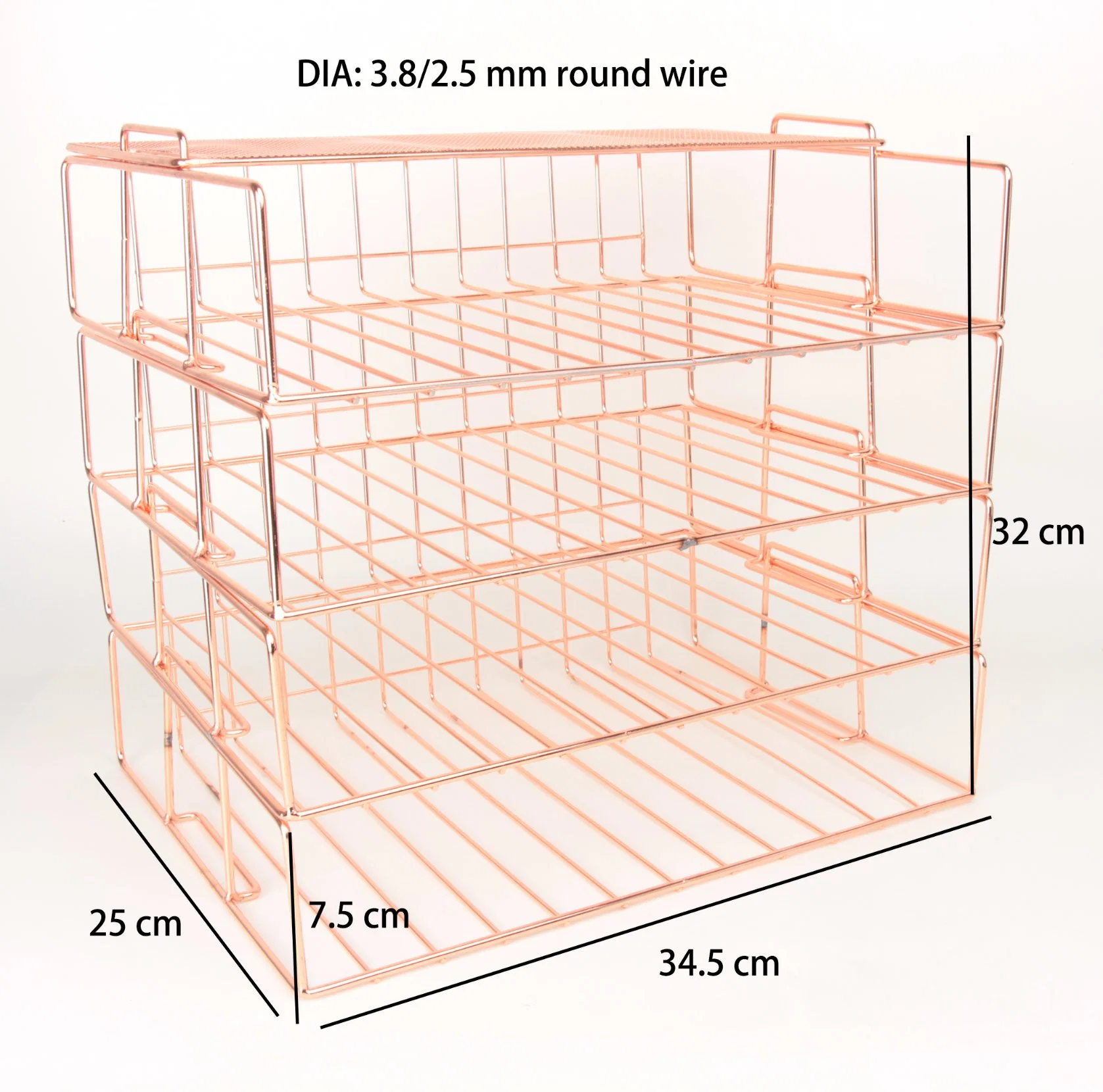 Metal Mesh Detachable File Basket