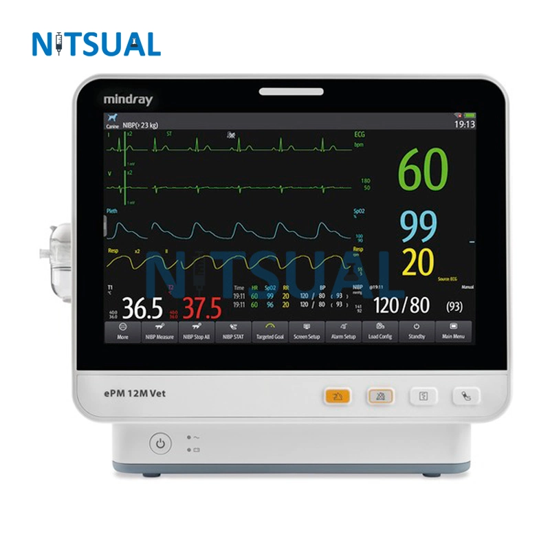 Mindray Epm 12m Vet Multiparameter Vital Signs Patient Monitor for Veterinary Animal Hospital