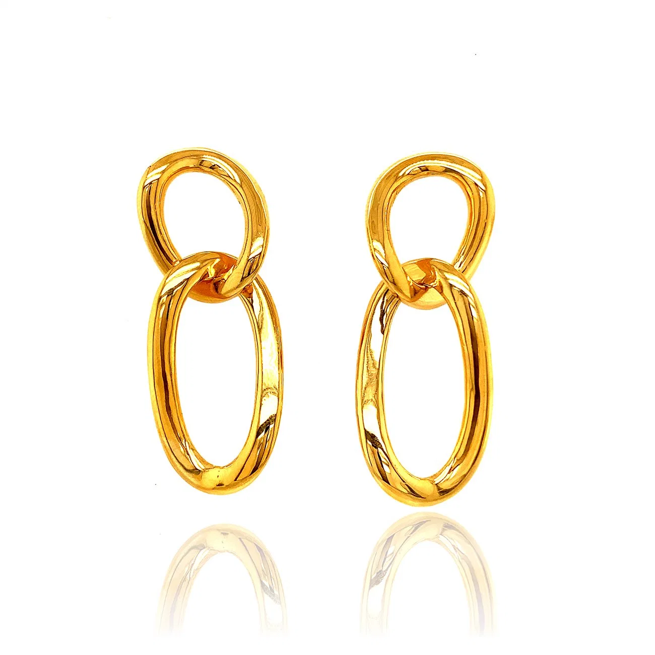 925 Silver K Gold Jewelry Fashion Circle Earrings Gemopia