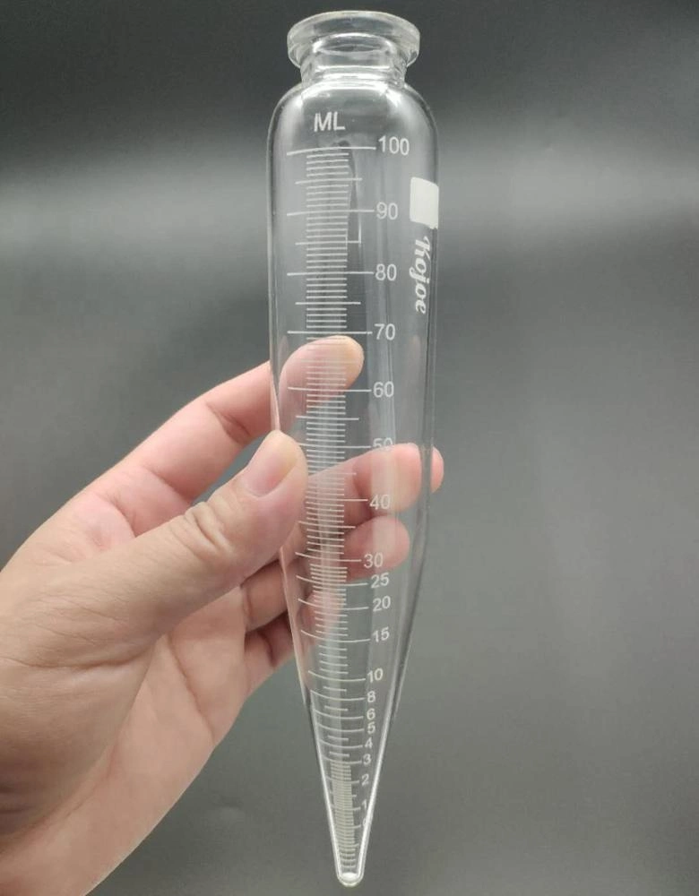 Lab Glass 100ml Oil Conical Cylindrical Graduated Centrifuge Tube