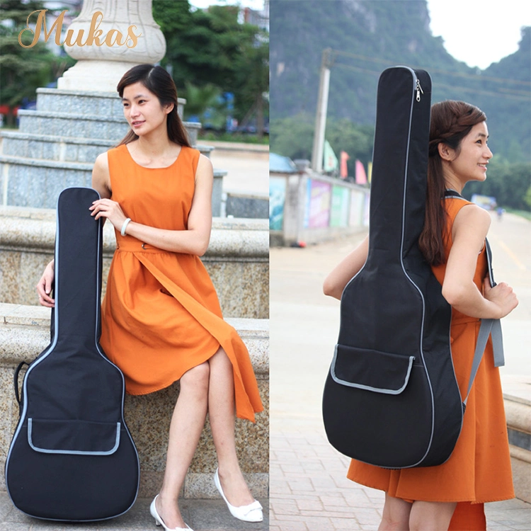 Factory OEM Logo Colors Guitar Bag 600d Oxford Double Straps 8mm Cotton Padding Musical Instrument Waterproof Bag