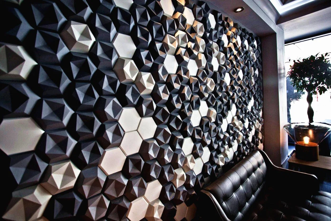 3D Edgy Acoustic Polyester Wall Tiles