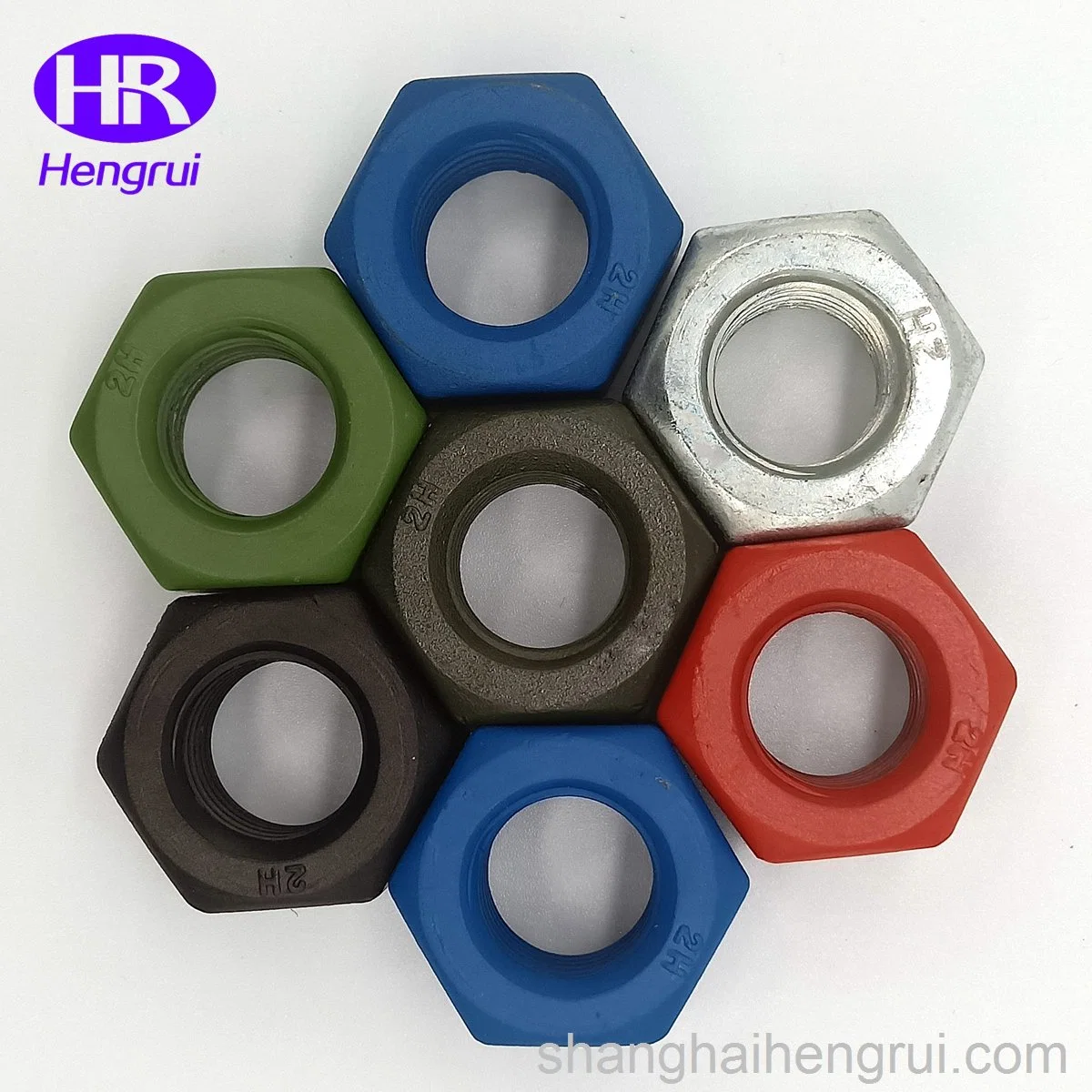 China Wholesale/Supplier Fasteners Blue PTFE Coated A194 2hm High Strength Hexagon Heavy Nut