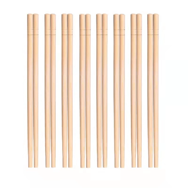 100% Chinês Natural Reusável Madeira bambu chopsticks / Atacado Custom Bamboo Round Picopsticks