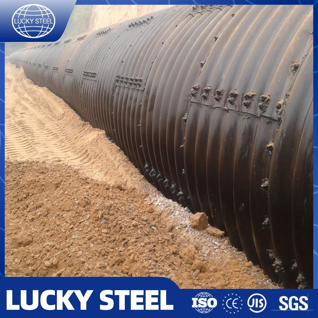 Diameter 6m Circular Corrugated Galvanize Metal Culvert Pipe Storm Pipe