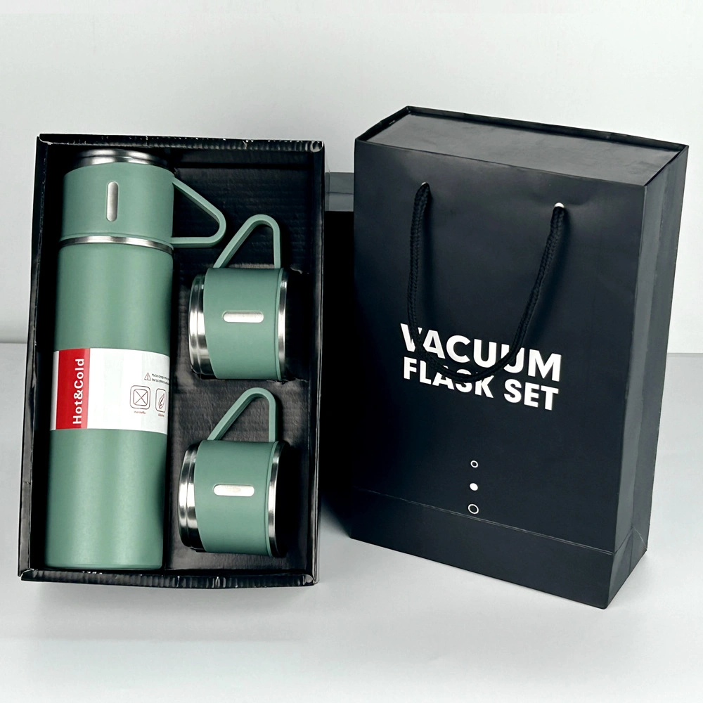 Stainless Steel Vacuum Cup Set Large Capacity Cup Vacuum Flask Set