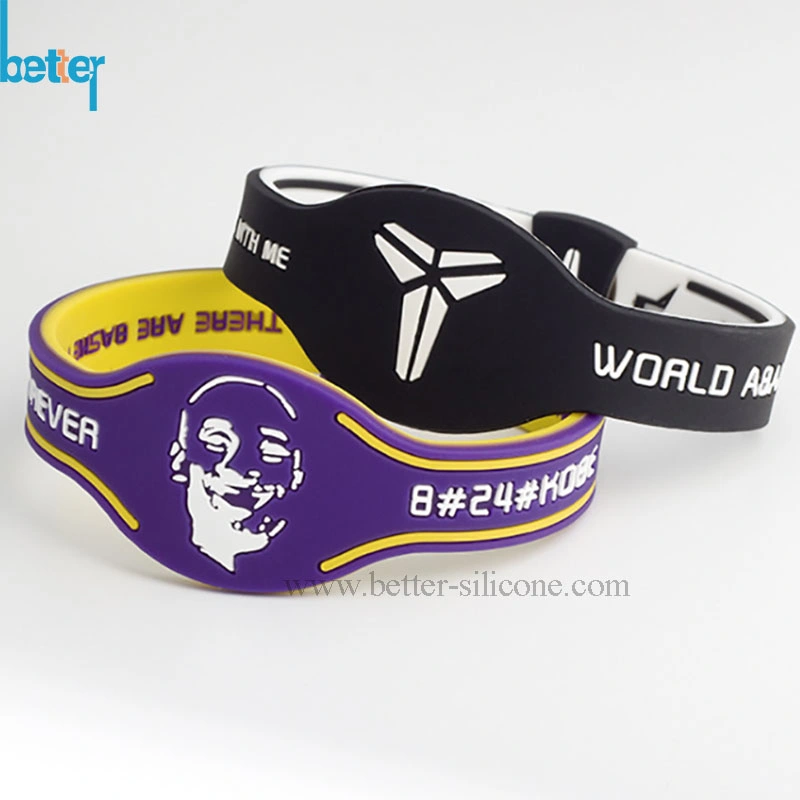 Custom Rubber Wristband Band Basketball/Cancer/Autism/Suicide/Health/Golf Awareness Alert Silicone Bracelet