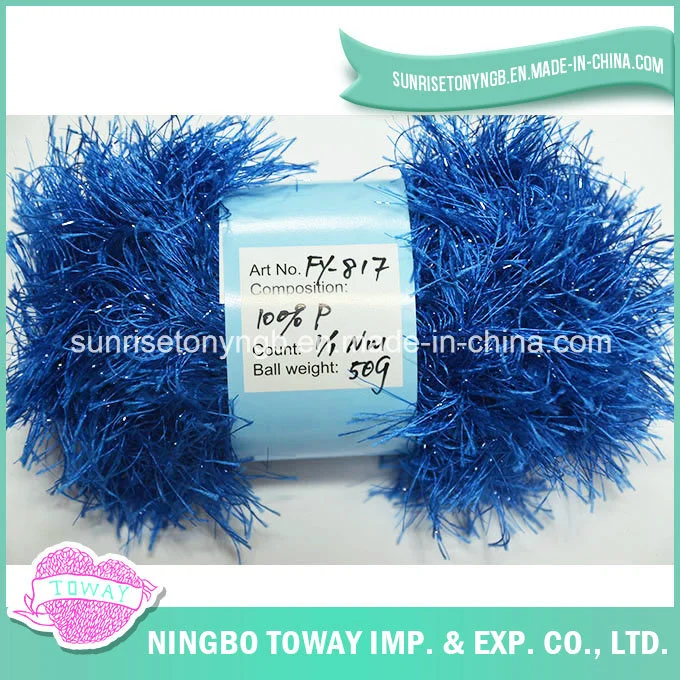 Party Soft Feather Shining Polyester Nylon Fancy Knittng Yarn