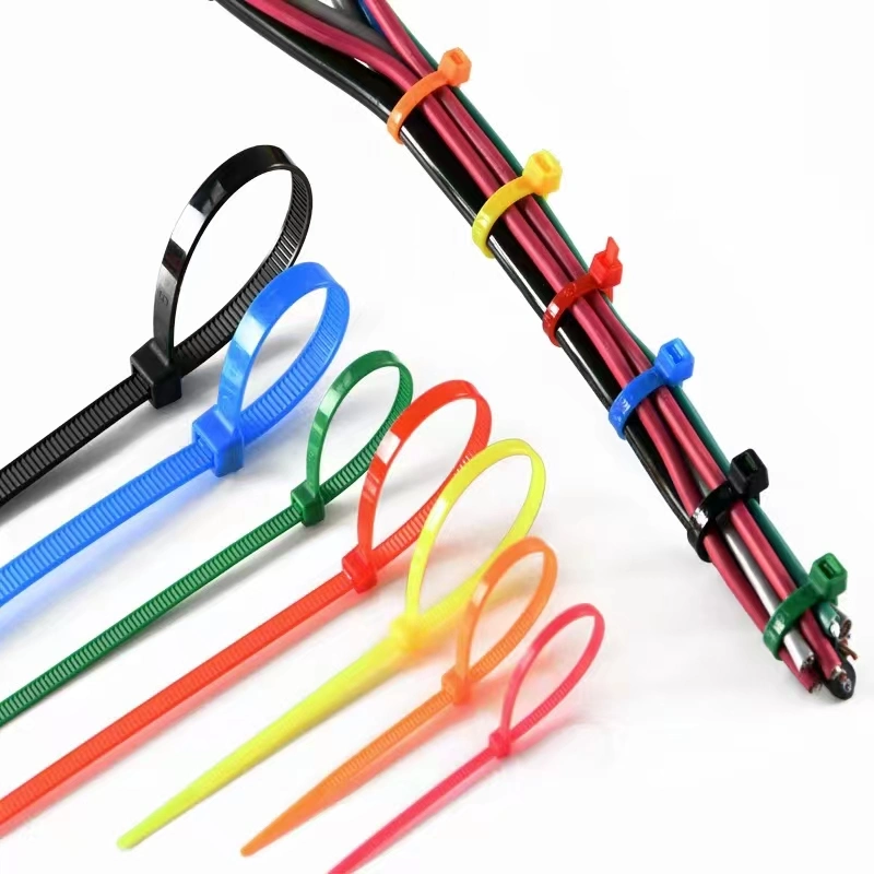 Anti-Acid Non-Slip Self-Locking Nylon66 Cable Zip Ties, Reusable Automatic Plastic Cable Straps with Custom Label Sticker