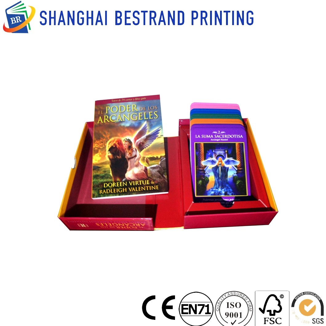 Impresión de tarjetas personalizadas a todo color de alta calidad Broadgame envases con cuadro de cajón: Tarot, Poker