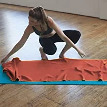 Venta Directa de Fábrica de calidad Premium Non-Slip toalla estera del yoga con silicona DOT