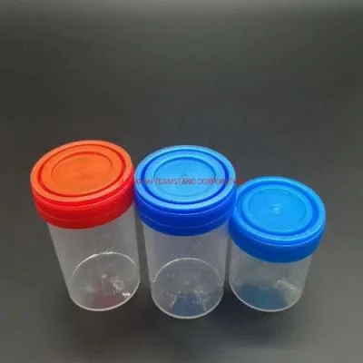 Flacons de prélèvement d'urine en plastique stériles jetables pour laboratoire médical urine Cuvette