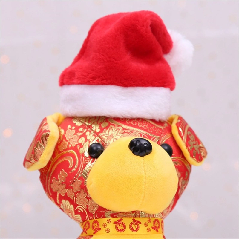 2023 Tiny Style Handmade Plush Knitted Christmas Hat for Dogs