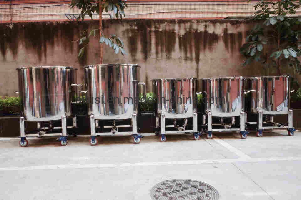 Movable Storage Water Drum Stainless Steel Storage Tank