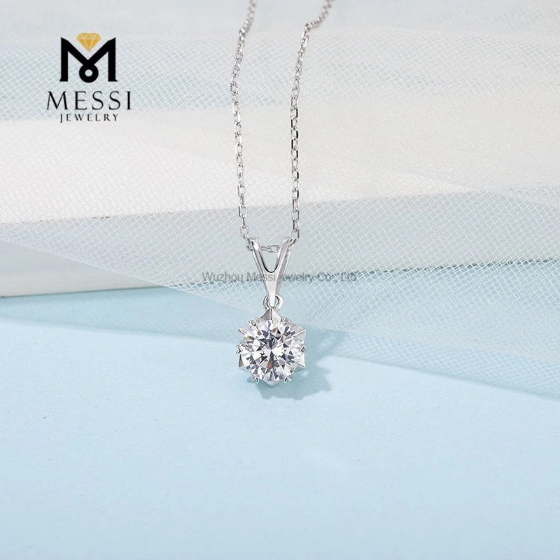 Messi Gems 2022 New Product 925 Ster Silver Moissanite Pendent Necklace