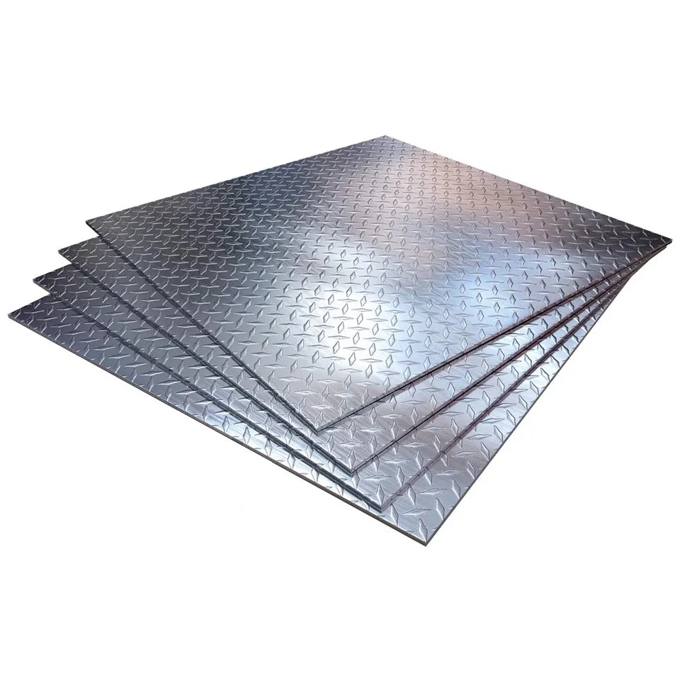 Mill Finish 3003 6061 Anti-Slip Plate Alloy Aluminum Diamond Tread Plate Embossed Aluminum Plate Aluminium Checkered Sheet