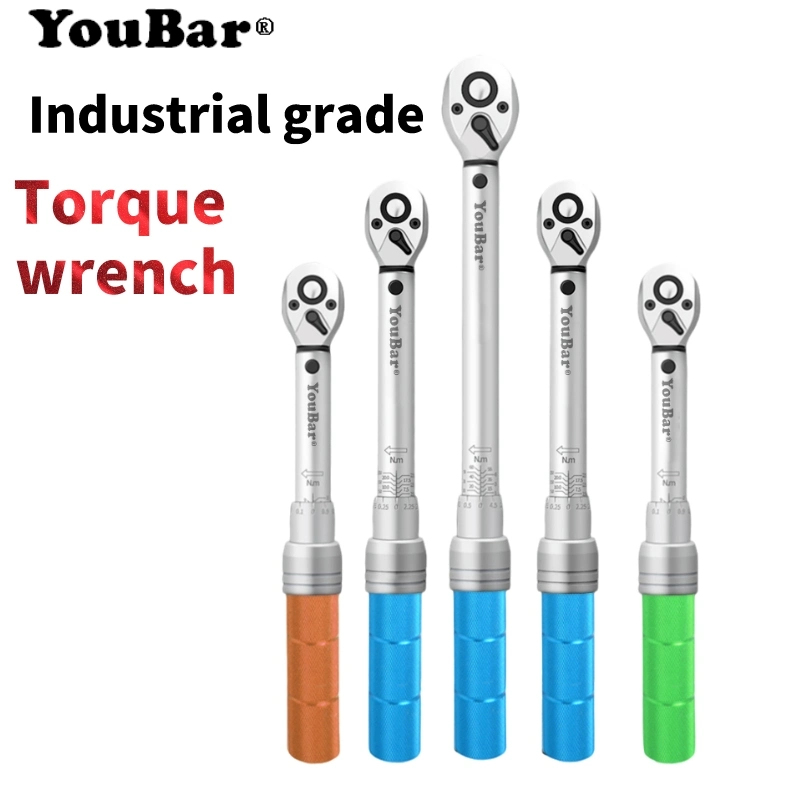 1/4" Drive 1-6nm Click Type Rachet Torque Spanner Tool Adjustable Preset Manual Torque Wrench