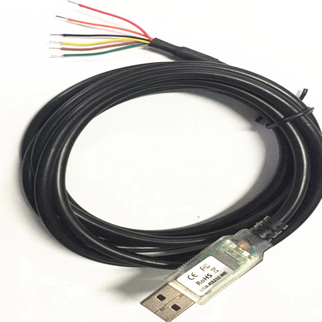 6Pino 3.3 5V Ftdi USB-RS232-Nós-1800-BT-5.0, Cabo USB para RS232, 1,8M, a extremidade do fio