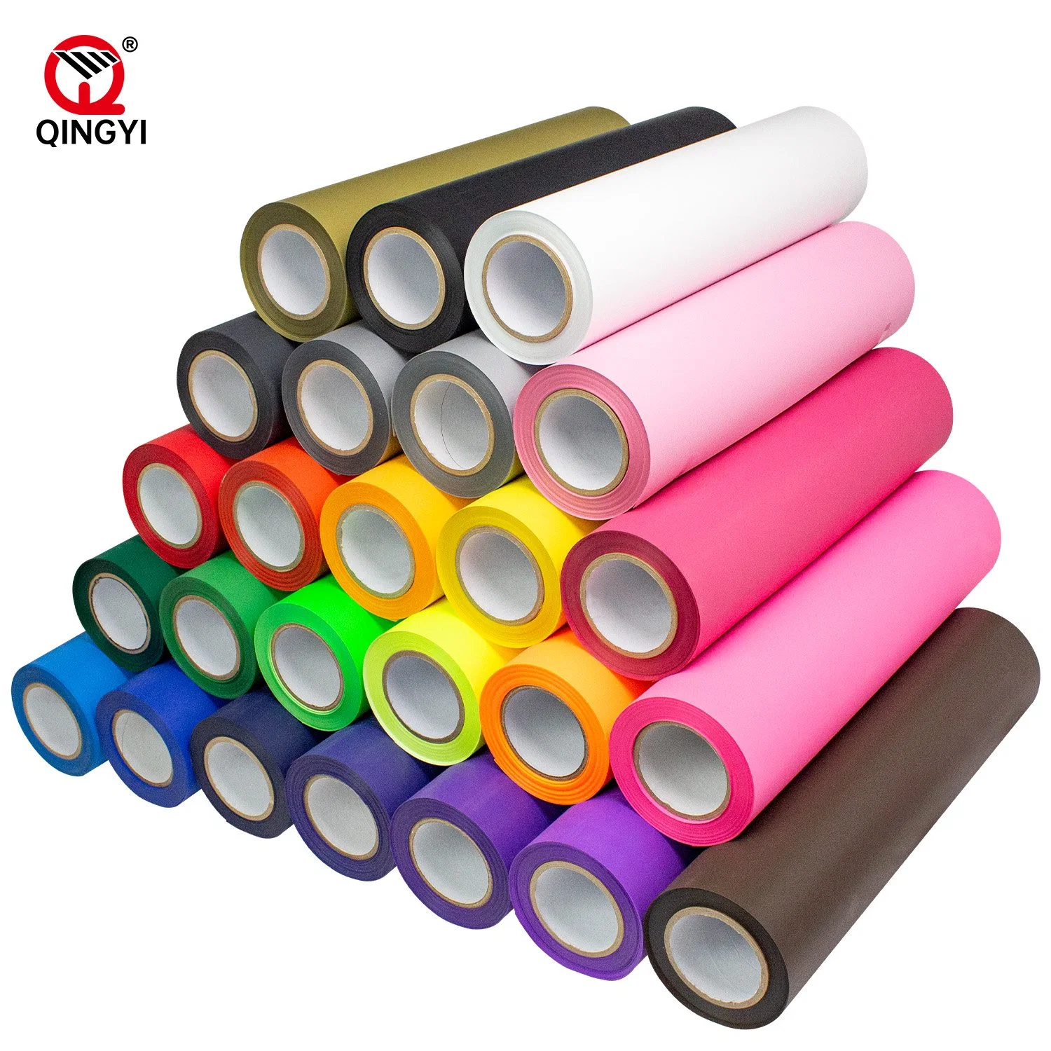 Qingyi Premium Quanlity Color blanco PU transferencia de calor Vinils Films