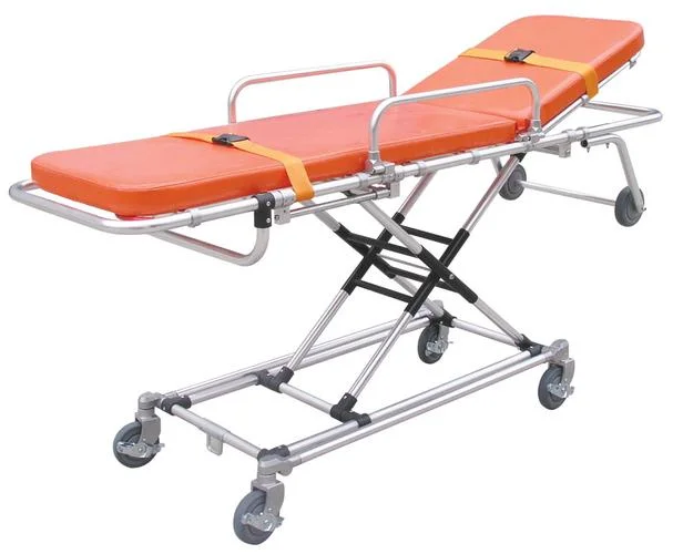 Instrumento médico Hospital portátil cama de emergencia Trolley plegable de ambulancia médica Camilla para transferencia de rescate CE/ISO