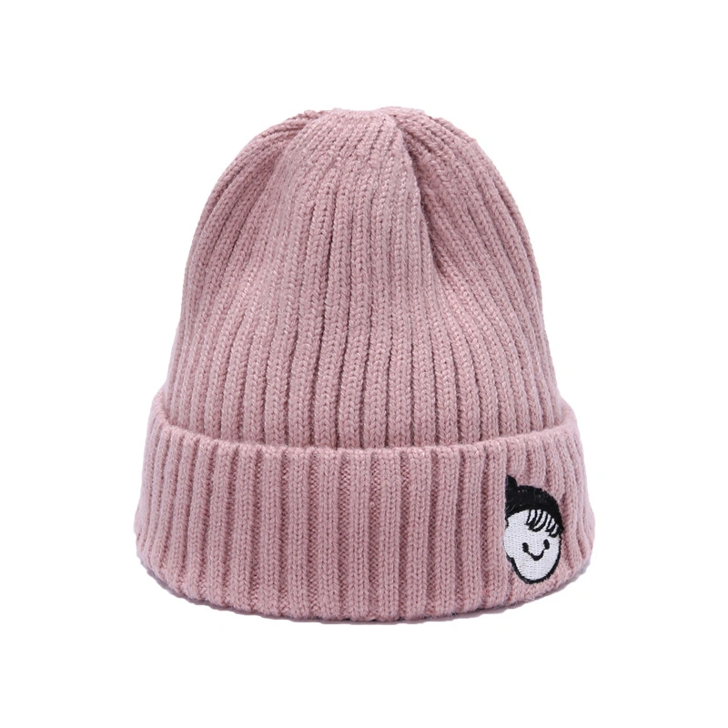 Chapeau tricoté pliable d'hiver de haute qualité en gros pour hommes/femmes, avec logo brodé personnalisé en acrylique à 100%, pour enfants.