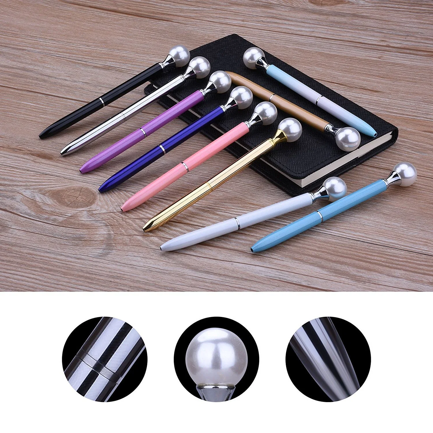 Promotional Novelty Pearl Pen Metal Gift Ballpoint Pen Custom Logo