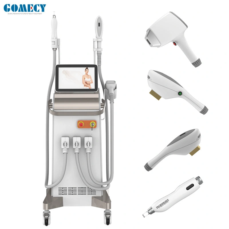 Multifunction 4 in 1 Beauty Equipment IPL+ND YAG+ Alexandrite Diode Laser Hair Removal Tattoo Removal Machine for CE Approved