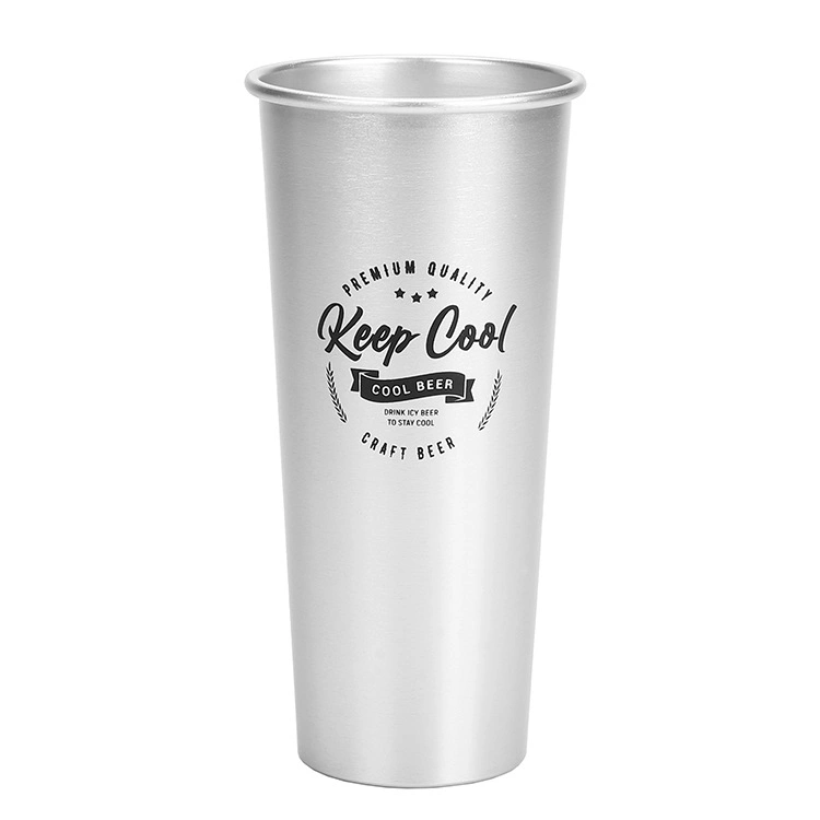 Beer Mug Rolled Edge Aluminum Cup Disposable Food Grade Aluminum Cup