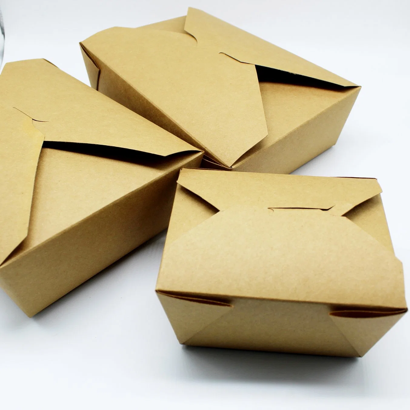 Takeaway Fast Food Packaging Kraft Paper Box for Hamburger/Salad