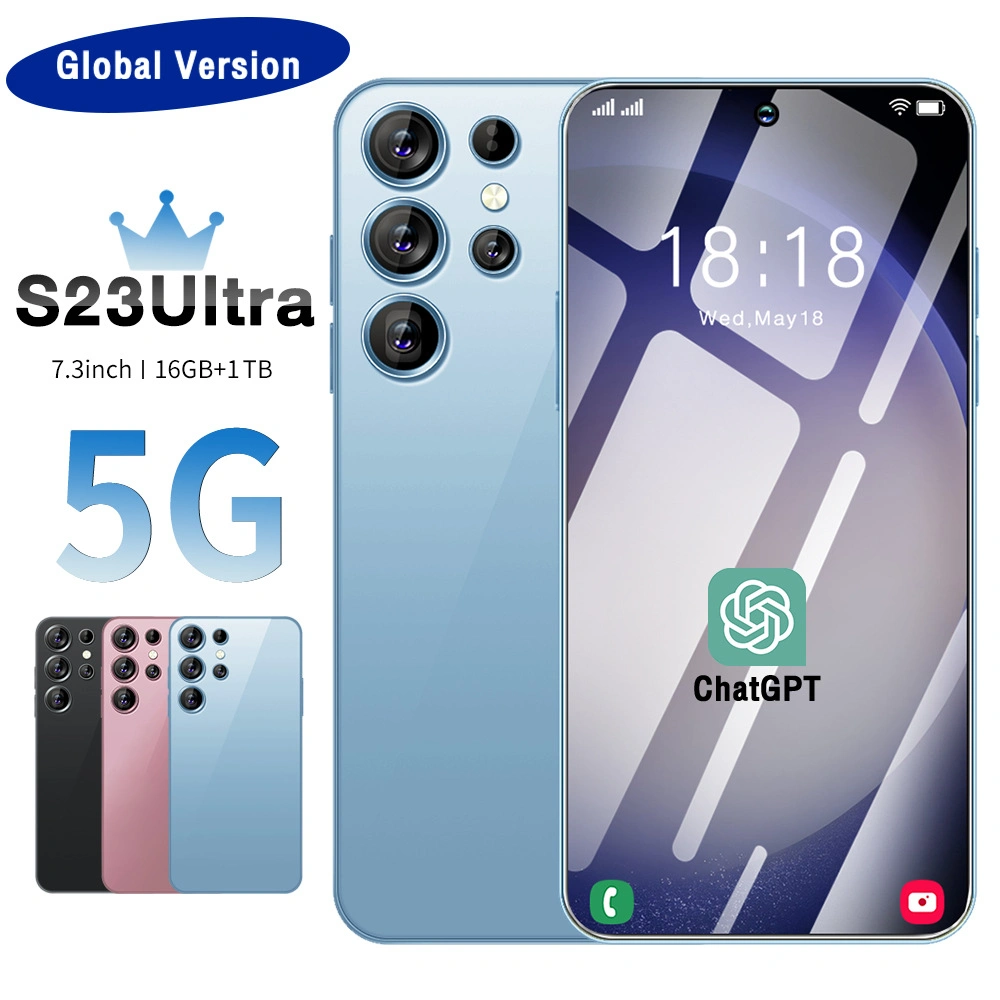 7.3Inch nuevo S23 Ultra 2 Juego SIM del teléfono móvil 5G Smartphone