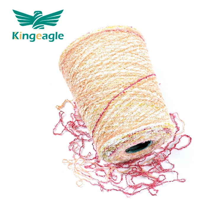 Kingeagle Doux Sensation Acrylique Fantaisie Coloré Boucle Fil à Tricoter Fabricant