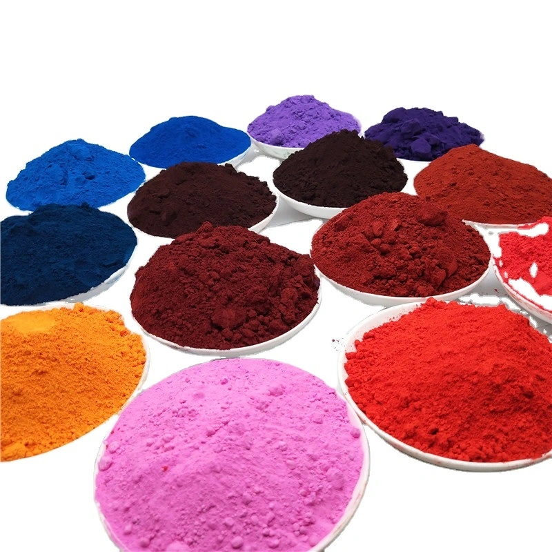 Haute pureté 95% Fe2O3 couleur Pigment oxyde de fer nanoparticules Rouge/Noir/Bleu/Vert 130 pour les cosmétiques