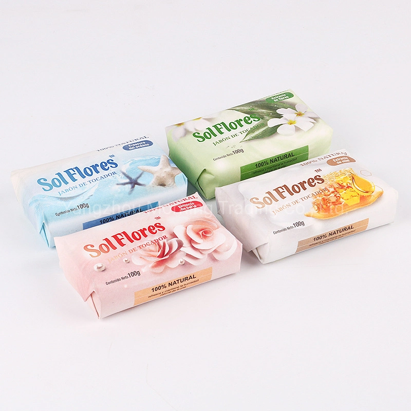 Manufacturer Wholesale/Supplier Customize Good Quality 100g Paper Soap for Skin Care, Wrapper Soap, 100g Bath Soap