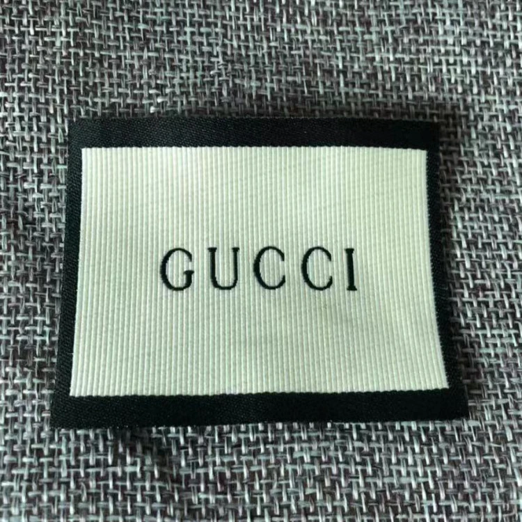 Custom Garment Private Clothing Label Tag OEM Custom Private Brand Logo End Folded Textile Machine White Damask Woven Neck Labels for Garment Clothing