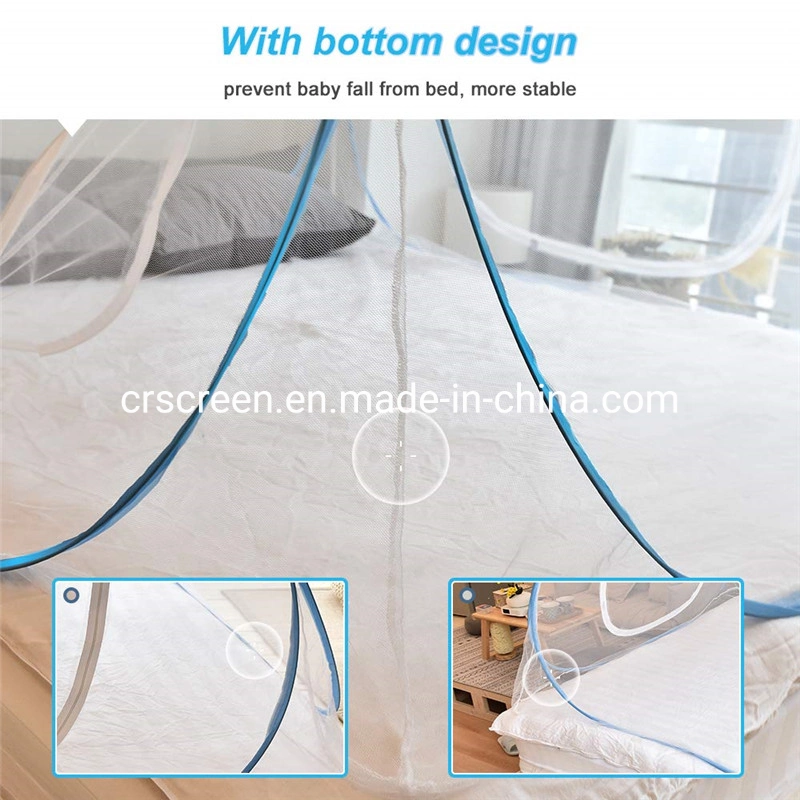 100% Polyester Folding Design Double Bed Pop up Mosquito Net for Babies