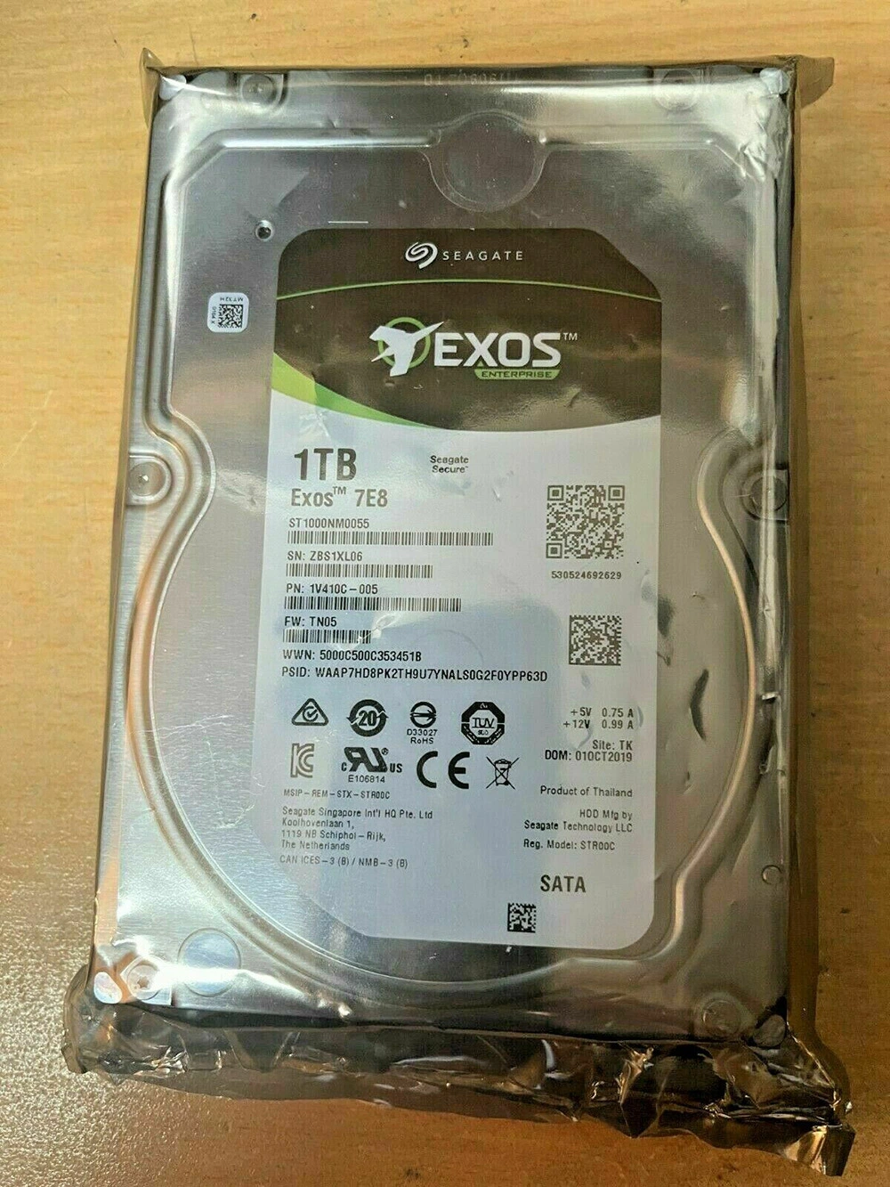 Disco duro Seagate Enterprise Exos 7e8 1TB 7200rpm SATA 3,5" 128MB/S 6Gb disco duro St1000nm0055 SSD/HDD