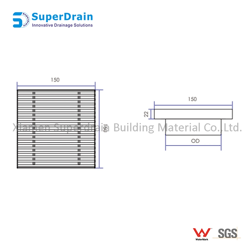 Manufacturer Stainless Steel Wege Wire Grate Square Grate Floor Waste