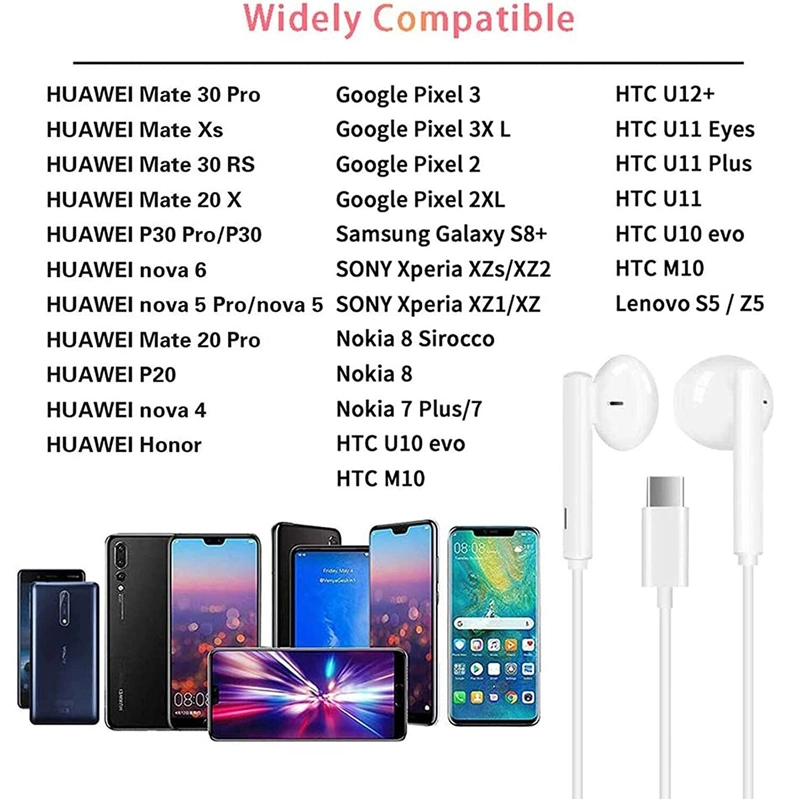 Original USB Typ C Stereo Headset Cm33 Kopfhörer für Huawei P20 P20 pro P20 Lite Mate 10