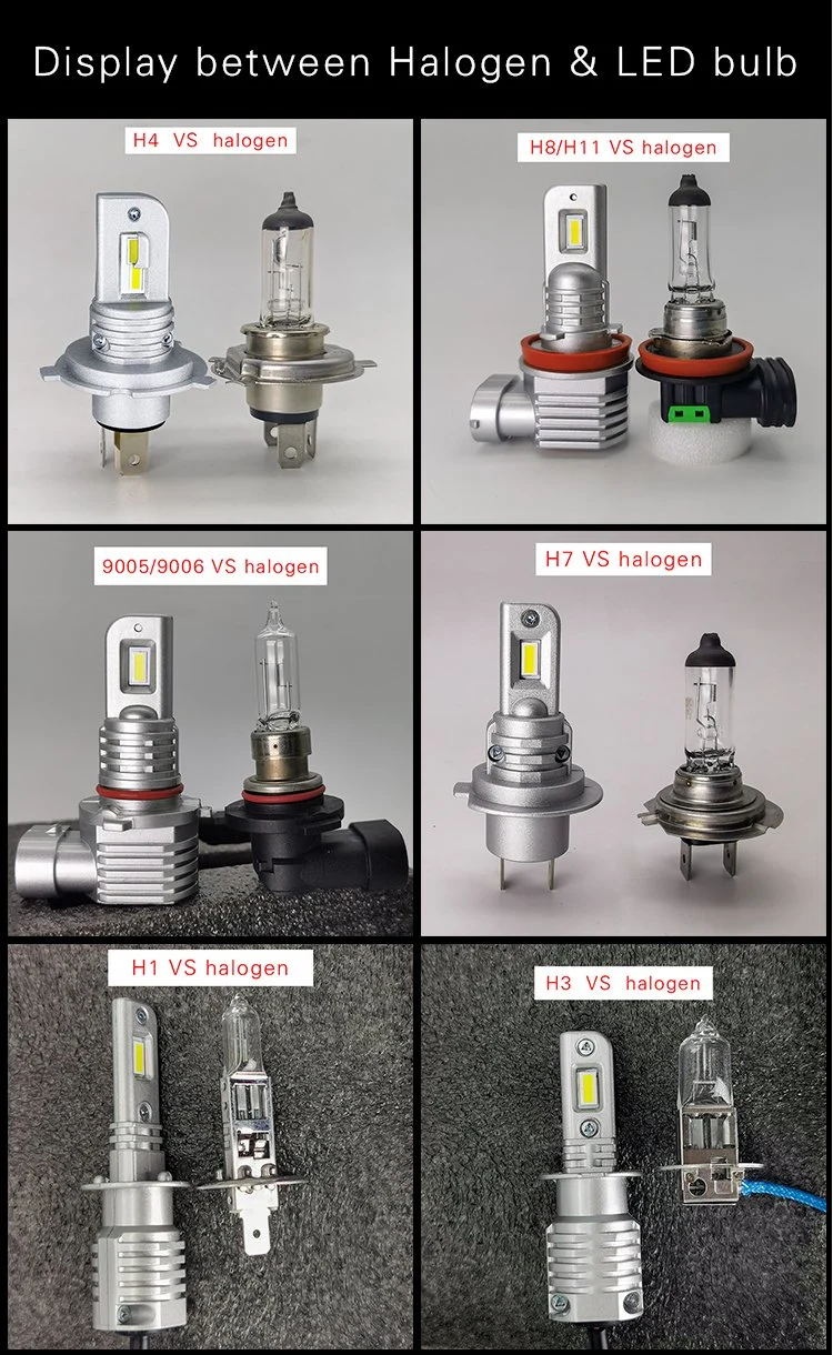 V9s Canbus High Lumens Csp Car LED Headlight Fog Light Auto Lamp H1 H3 H4 H7 H11 9005 9006 12-24V 100W 6000lm White 6000K