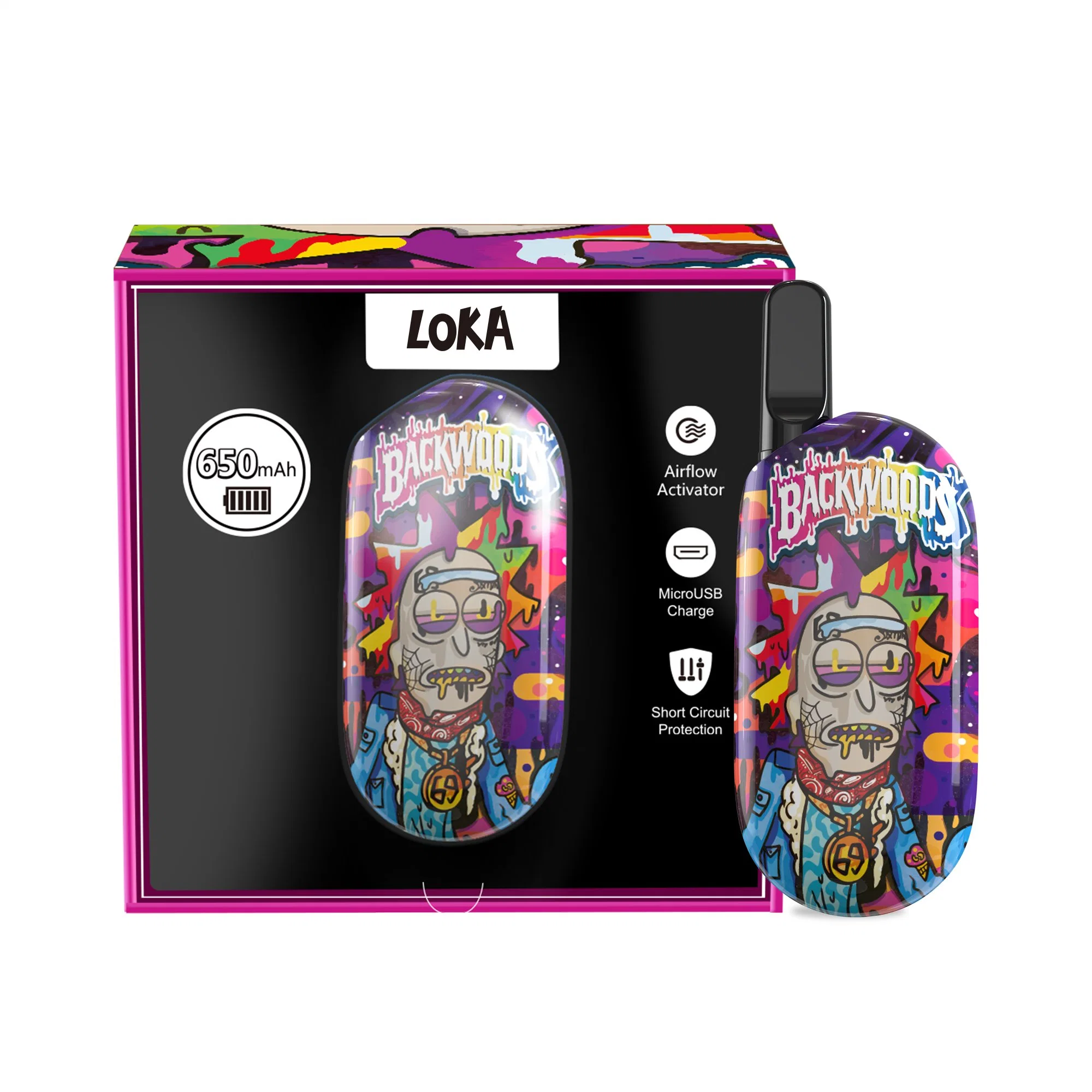 Оптом OEM Loka Original Factory Disposable/Chargeable Vape Pod Vaporizer Custom Логотип